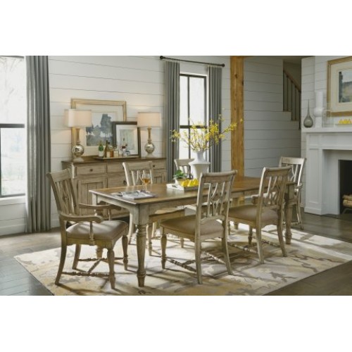 PLYMOUTH RECTANGULAR DINING TABLE & 6 CHAIRS